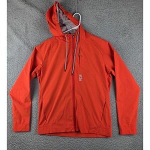 Stio Jacket Womens M Orange Hooded Full Zip Windbreaker Outdoor SS20QF2 2425